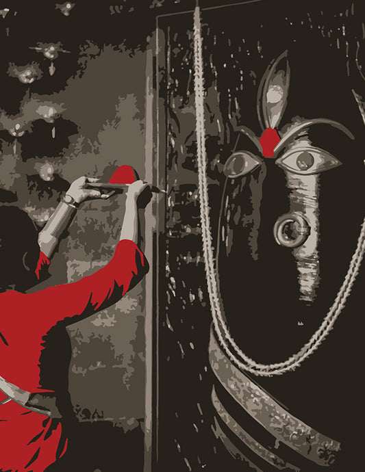 Lingabhairavi Devi Digital Illustration - Fire of the feminine - Sadhguru