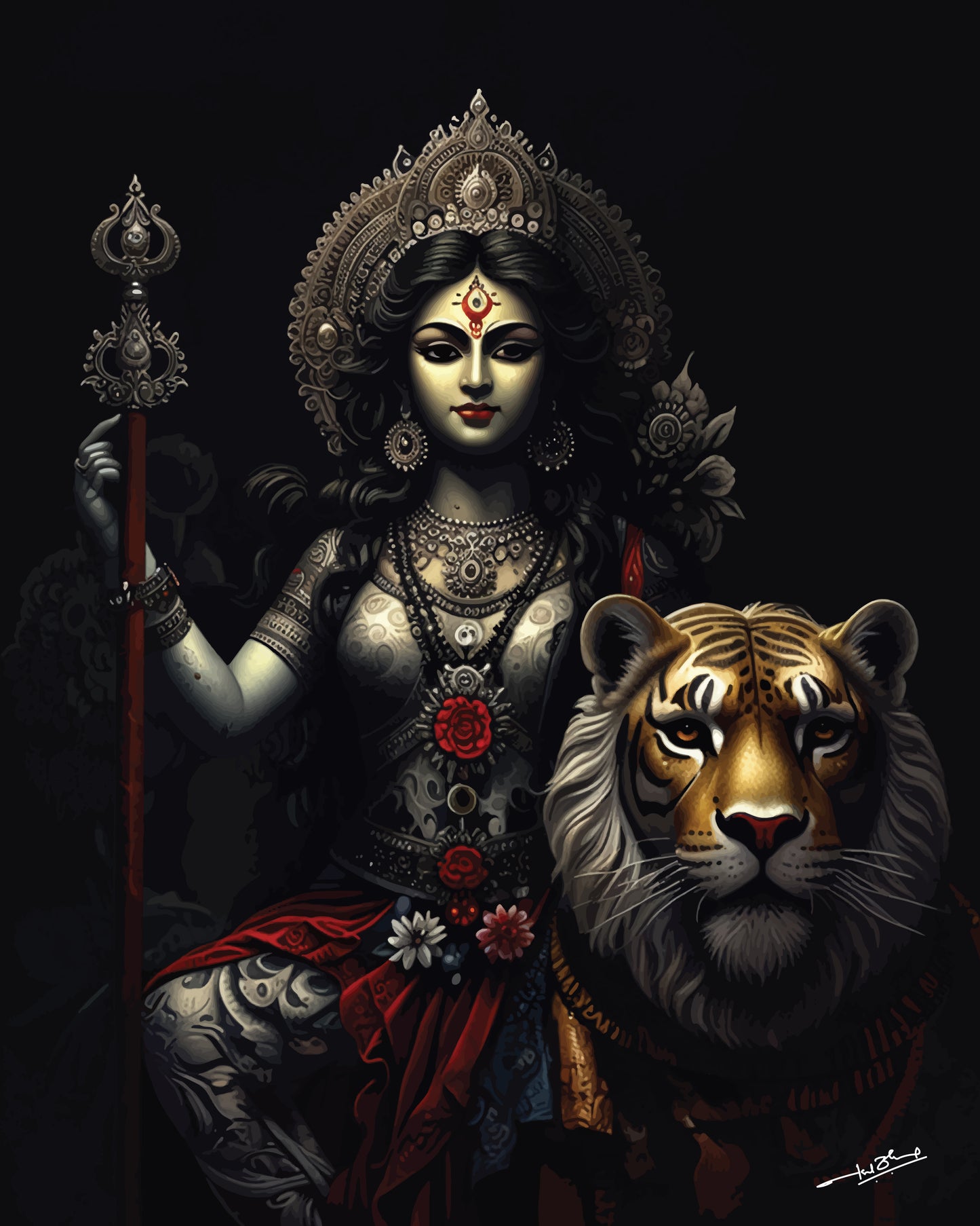 Durga, the Invincible, the Protector
