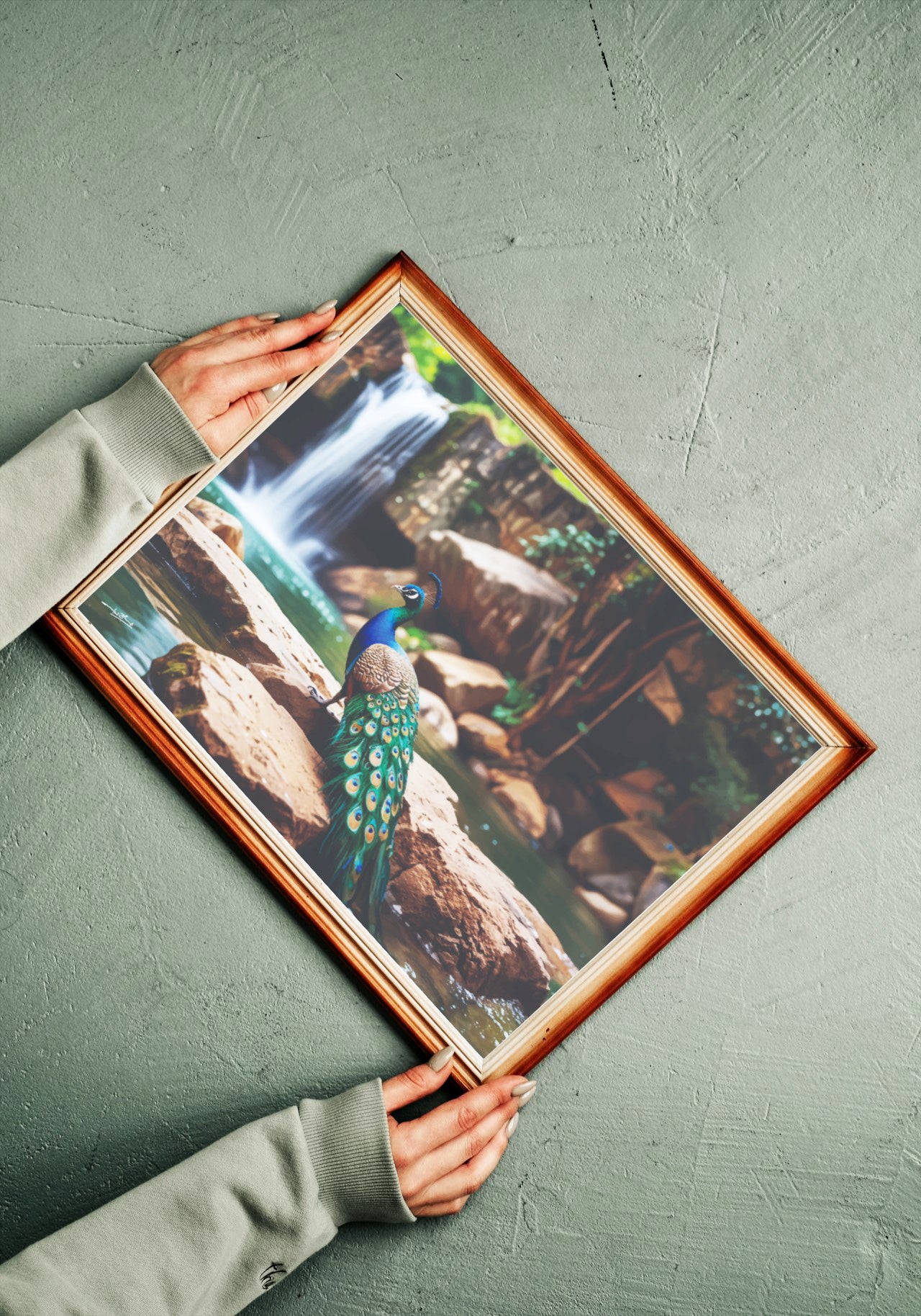 Vastu Peacock Painting Digital | Fancy Room, Home, Office Wall Decoration