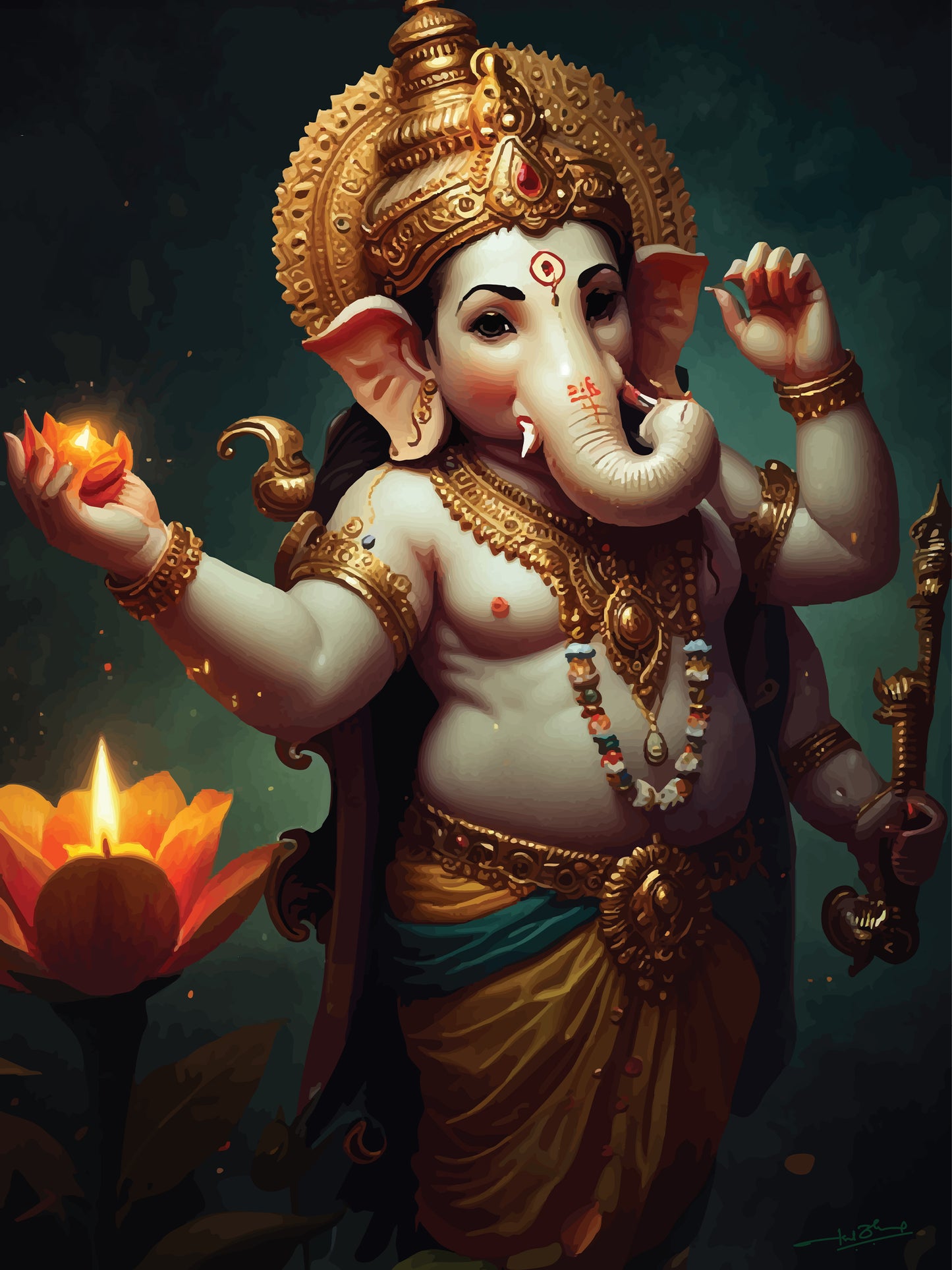 Embrace the divine with Ganpati's grace!