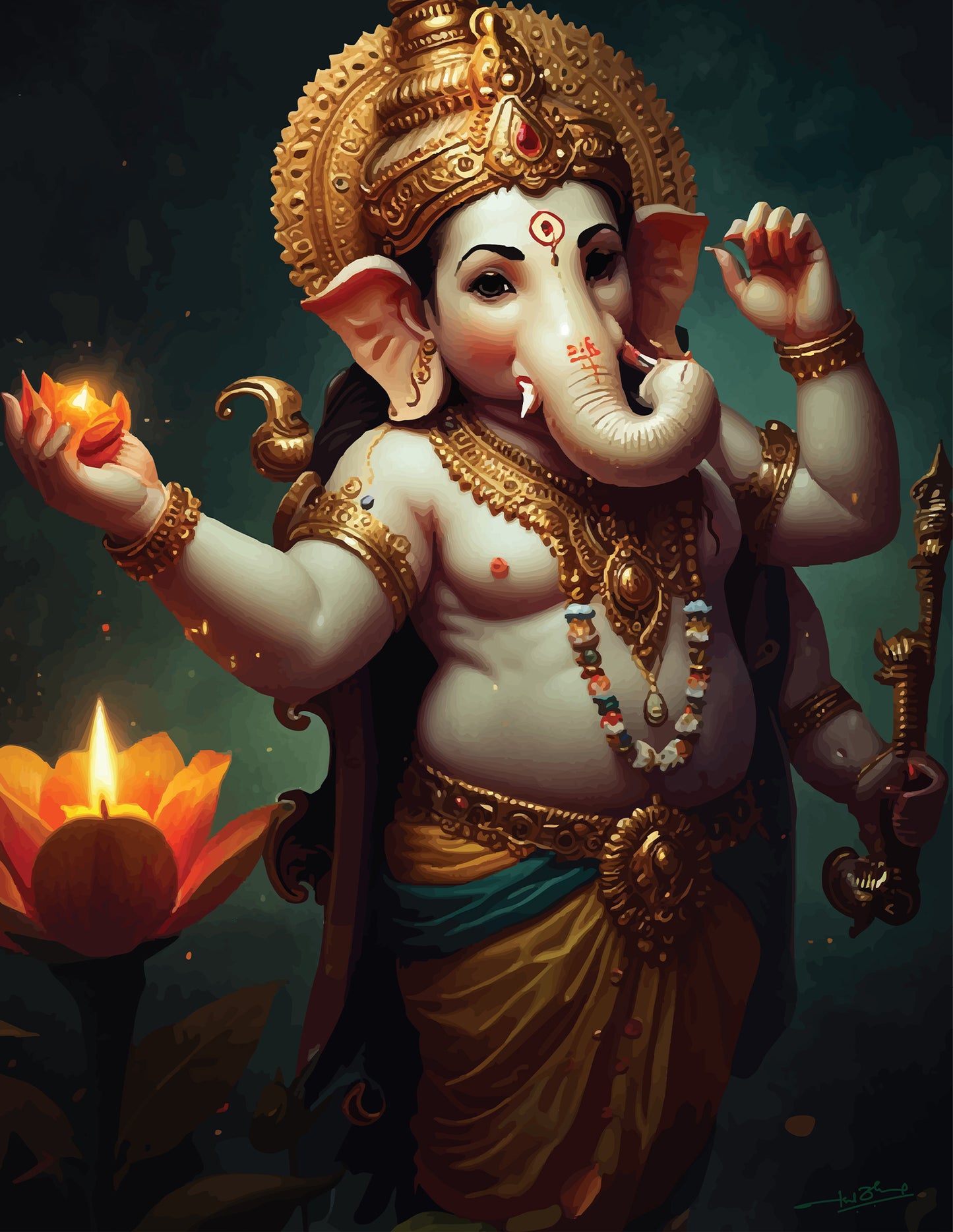 Embrace the divine with Ganpati's grace!