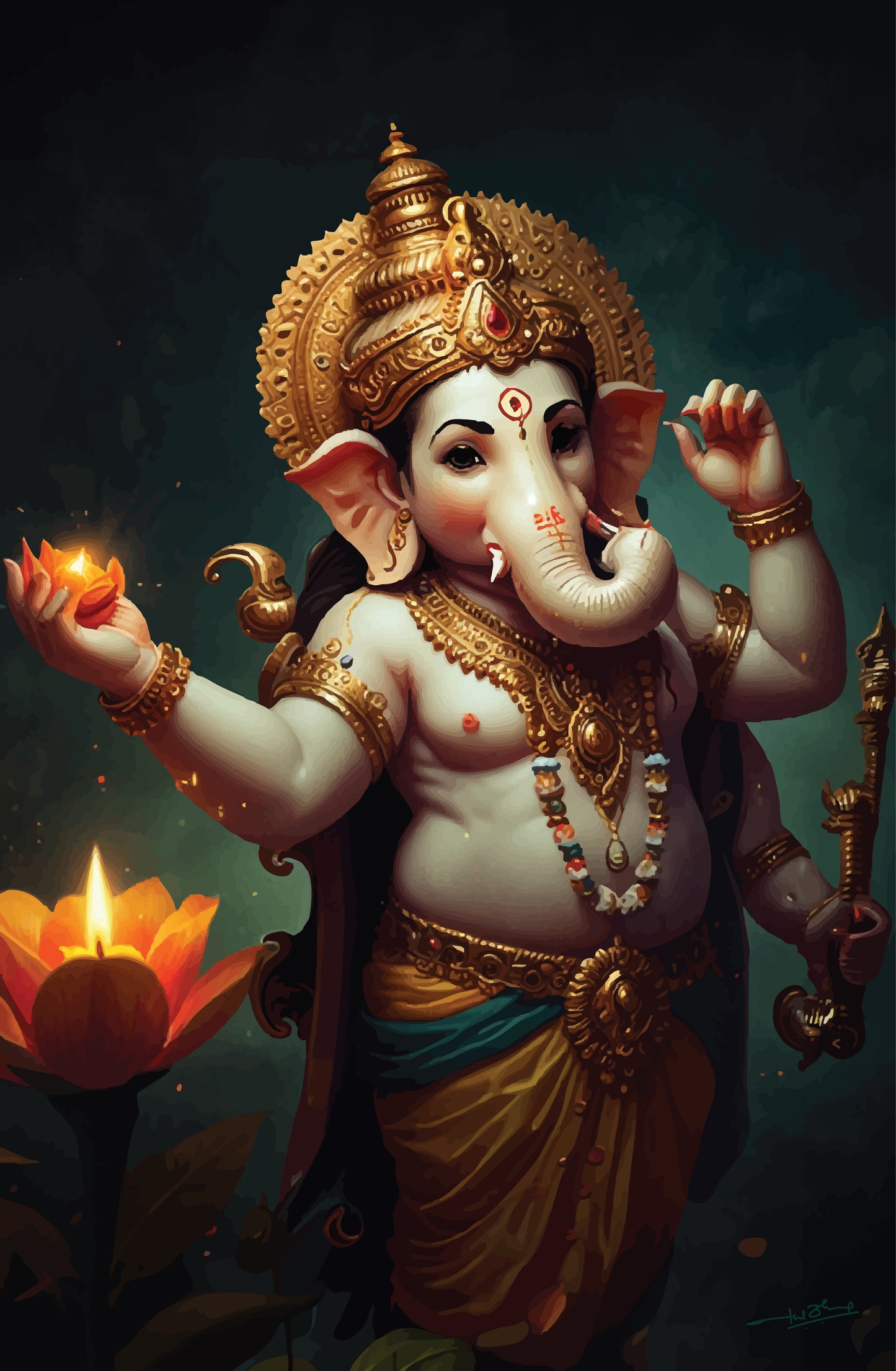 Embrace the divine with Ganpati's grace!